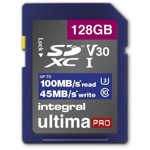 Karta pamięci Integral Ultima Pro SDXC V30 UHS-I U3 128GB