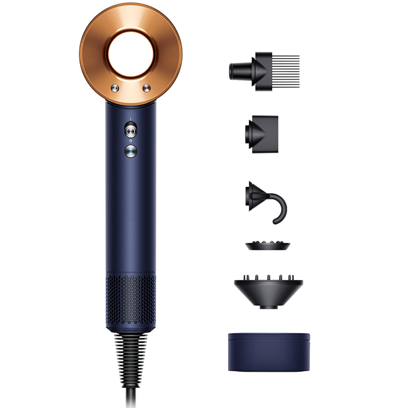 Suszarka do włosów Dyson Supersonic HD07 Gift Edition Królewski błękit i miedź - Prussian blue and copper