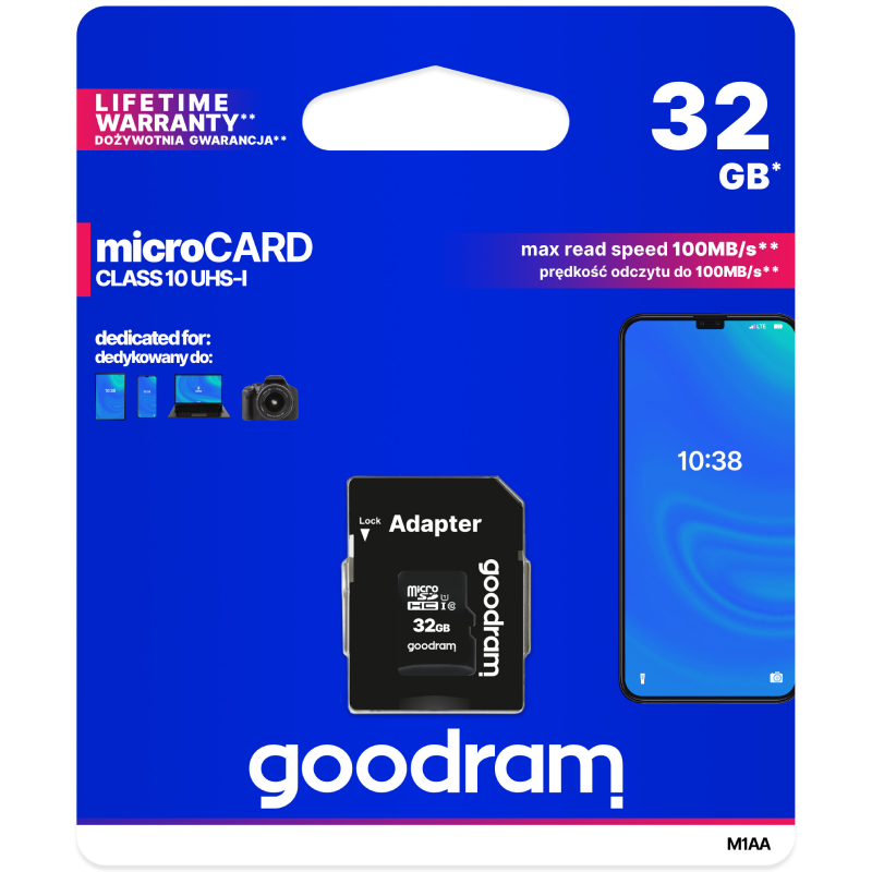 Karta pamięci MicroSD Goodram 32GB z adapterem