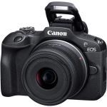 Canon EOS R100 + RF-S 18-45 mm f/4.5-6.3 IS STM + plecak + karta SD 32 GB + zapasowy akumulator LP-E17