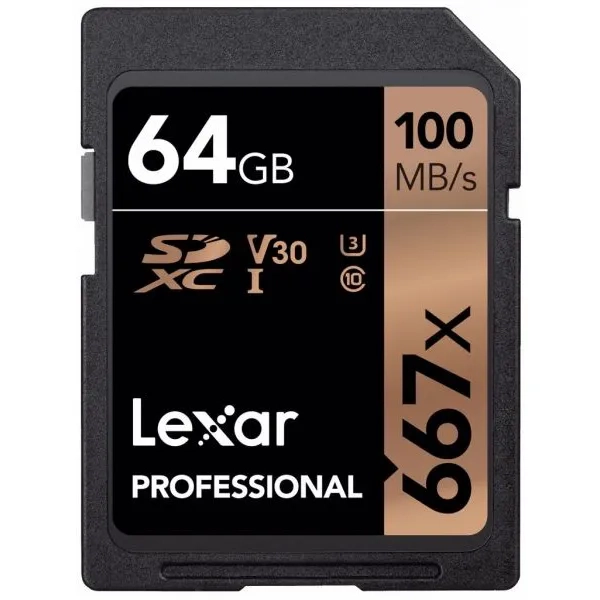 Karta pamięci Lexar Professional SDXC 64GB 667X UHS-I (100 MB/s)