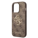 Etiu Guess 4G Big Metal Logo do iPhone 15 Pro Max Brązowy