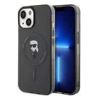Etui Karl Lagerfeld Ikonik MagSafe do iPhone 15 Czarny