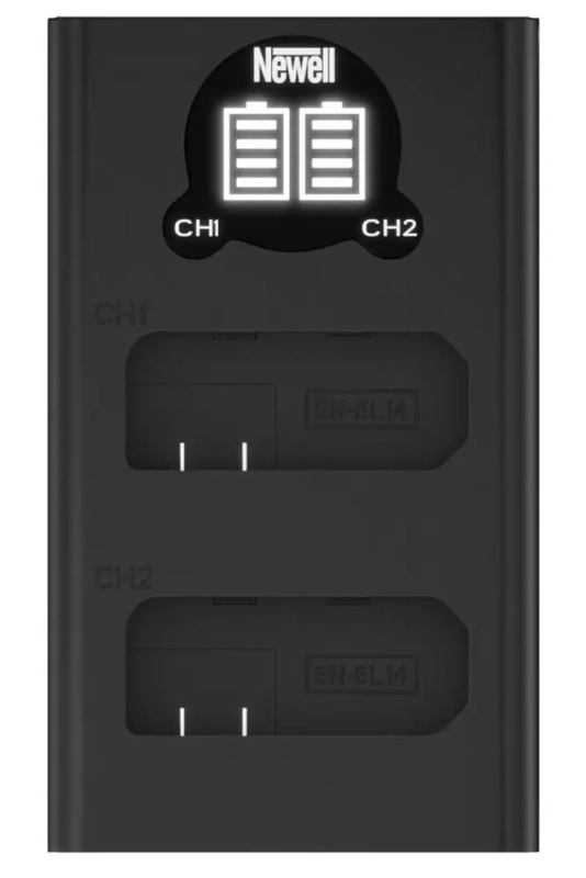 Ładowarka dwukanałowa Newell DL-USB-C do akumulatorów EN-EL14 2.webp
