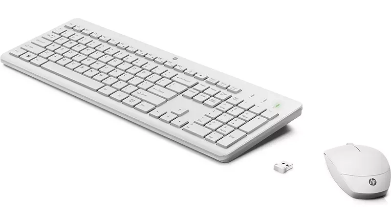 Bezprzewodowa klawiatura i mysz HP 230 białe 1