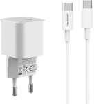 Ładowarka sieciowa 20 W Power Delivery Somostel biała + kabel USB-C