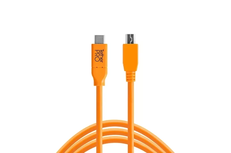 Tether Tools Przewód TetherPro USB-C / Mini-B 5-Pin 4.6 m Pomarańczowy 1