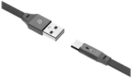 Kabel USB-C 1m LED Somostel SMS-BW04 szary | Przy zakupie wybranych smartfonów TYLKO za 9 zł!