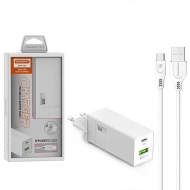 Ładowarka sieciowa Somostel 36W + kabel USB-C biała
