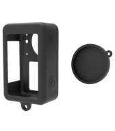 Silikonowe etui Puluz dla DJI Osmo Action 4/3 z osłoną na obiektyw (czarne)
