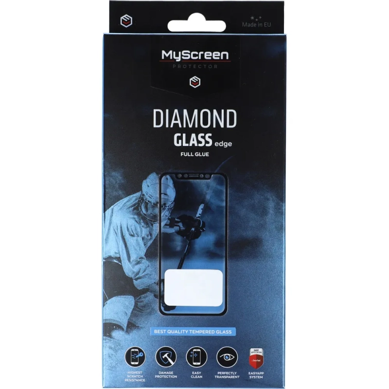 Szkło hartowane MyScreen Diamond Glass z czarną ramką do iPhone 15 Plus