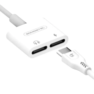 Adapter HF USB-C SOMOSTEL biały SMS-BZ06 audio + zasilanie USB-C