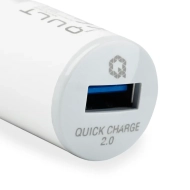 Ładowarka samochodowa USB QUICK CHARGE 2.0 biała QULT 3.1A