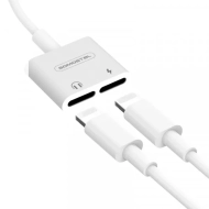 Adapter HF Lightning SOMOSTEL biały SMS-BZ05 audio + zasilanie