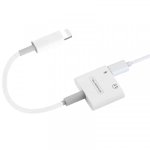 Adapter HF Lightning SOMOSTEL biały SMS-BZ05 audio + zasilanie