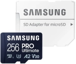 Karta pamięci Samsung microSDXC PRO Ultimate 2023 256 GB A2 V30 U3 UHS-I (200 MB/s) + adapter SD