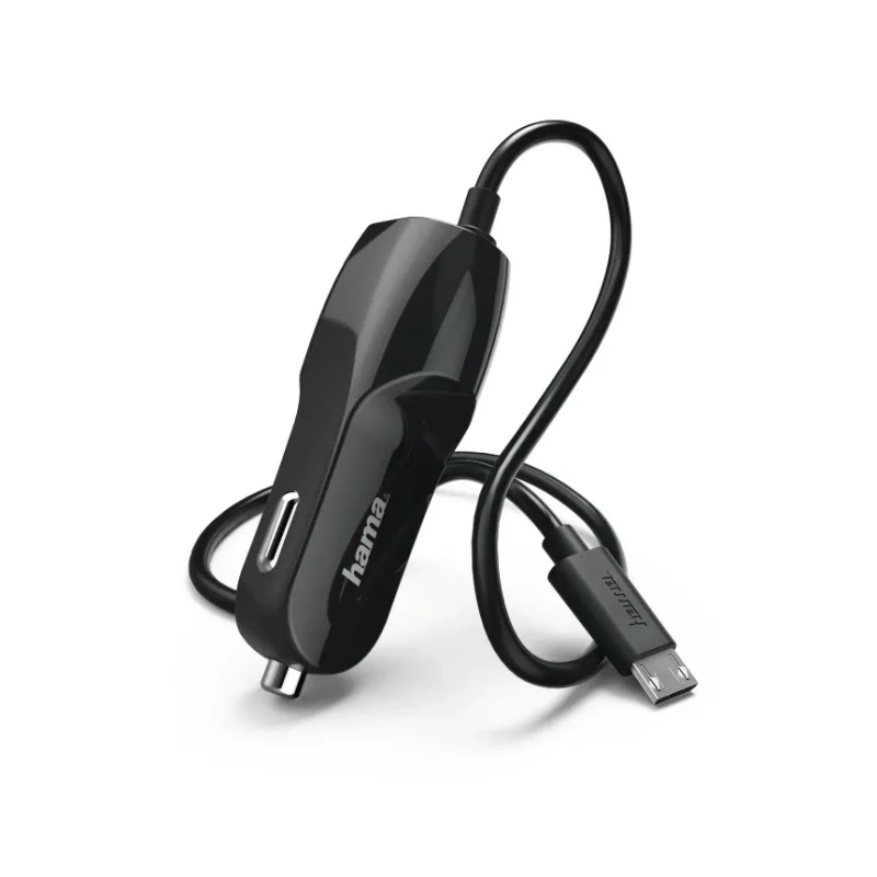 Ładowarka samochodowa mikro USB 1A czarna