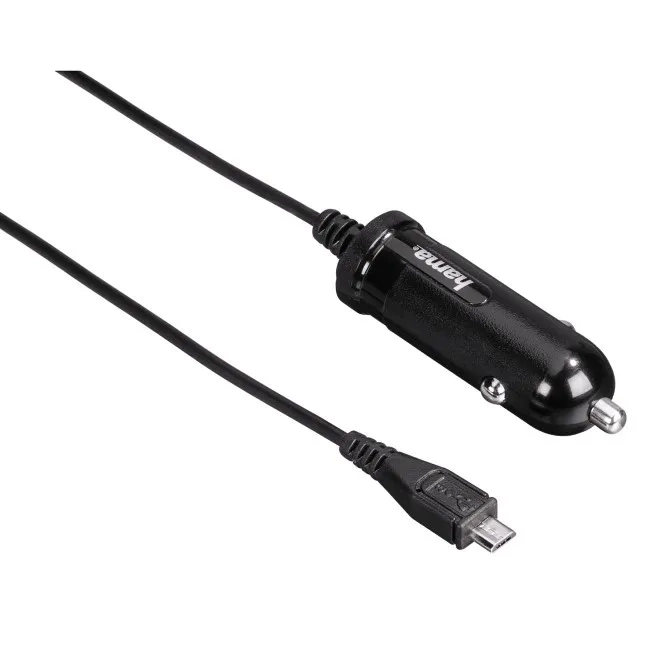 Ładowarka samochodowa do telefonu micro USB 2.4A czarna