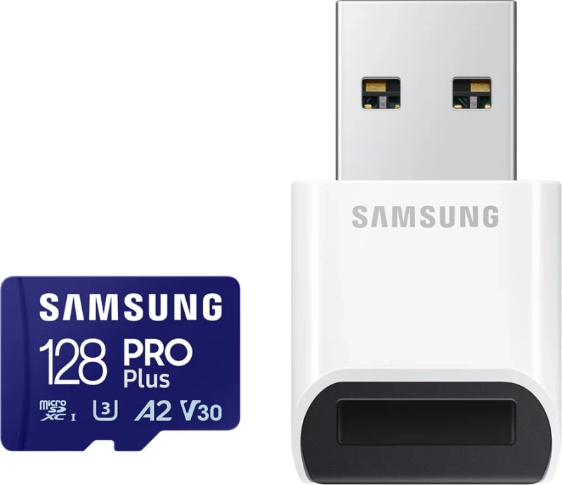 Karta Pamięci Samsung microSDXC 128 GB PRO Plus 2023 (180/130MB/s) + Czytnik