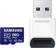 Karta pamięci Samsung microSDXC 512 GB PRO Plus 2023 (180/130MB/s) + Czytnik