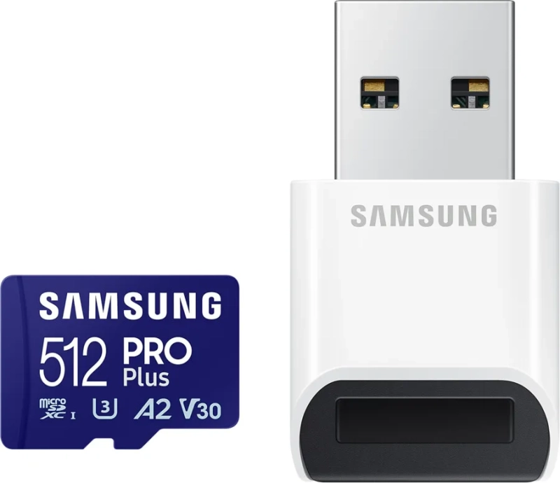 Karta pamięci Samsung microSDXC 512 GB PRO Plus 2023 (180/130MB/s) + Czytnik
