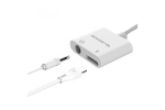 Adapter HF Lightning Somostel biały SMS-BZ03 audio + zasilanie 3