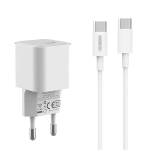 Ładowarka sieciowa do telefonu 20W Power Delivery Somostel biała + kabel USB-C