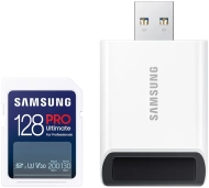 Karta pamięci Samsung SDXC PRO Ultimate 2023 128 GB V30 U3 UHS-I (200 MB/s) + czytnik SD