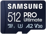 Karta pamięci Samsung microSDXC PRO Ultimate 2023 512 GB A2 V30 U3 UHS-I (200 MB/s) + adapter SD