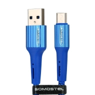Kabel Micro USB 3.6 A Somostel 1m niebieski POWERLINE SMS-BW06