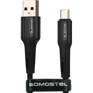 Kabel USB A + USB-C 3.6 A 1m Somostel POWERLINE SMS-BW06 czarny