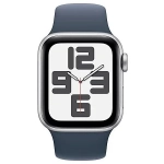 Apple Watch SE 2 (2023) GPS 40mm koperta aluminiowa Silver + pasek Storm Blue Sport Band M/L