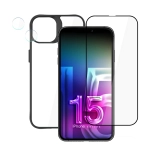 Zestaw do ochrony iPhone 15 Pro Max - 3mk Comfort Set 4 in 1