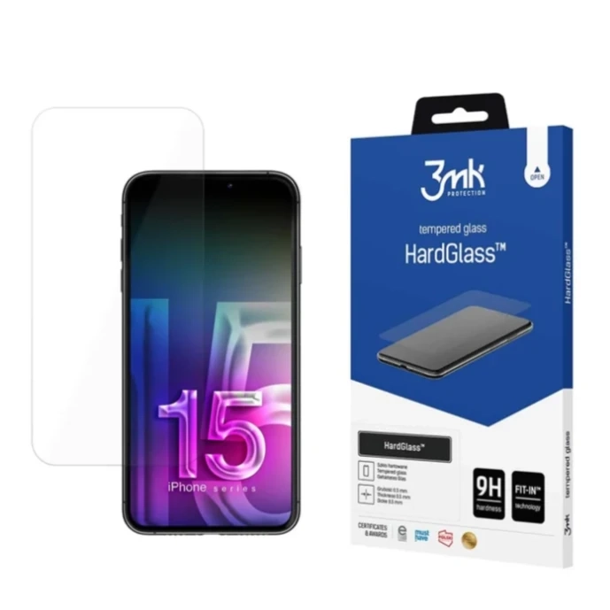 Szkło hartowane na iPhone 15 Pro Max 3mk HardGlas