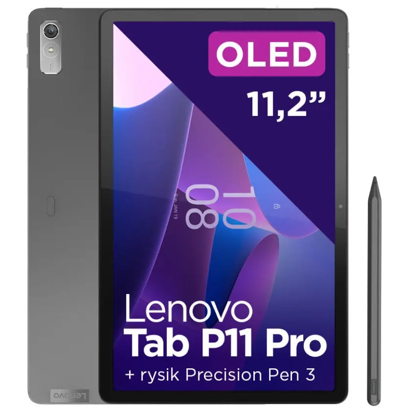 Tablet Lenovo Tab P11 Pro 2 gen 11.2" 8/256 GB Wi-Fi szary + Rysik Precision Pen 3
