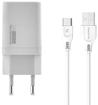 Ładowarka sieciowa Somostel SMS-Q13 QC3.0 Dual USB + kabel Typ-C 30W Power Delivery biała | Przy zakupie wybranych smartfonów TYLKO za 39 zł!