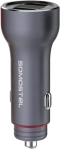 Ładowarka samochodowa DUAL USB 30 W Somostel SMS-A89 + kabel micro USB grafitowa