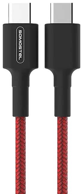 Kabel USB-C - USB-C 1 m 18 W Somostel czerwony