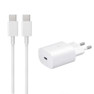 Ładowarka sieciowa Samsung TA800 Power Delivery 25 W + kabel USB-C OEM biała