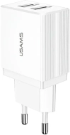 Ładowarka sieciowa Dual USB 2,1 A USAMS biała