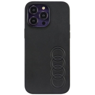 Audi Synthetic Leather iPhone 14 Pro Max 6.7" czarny/black hardcase AU-TPUPCIP14PM-TT/D1-BK