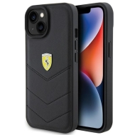 Ferrari FEHCP15SRDUK iPhone 15 / 14 / 13 6.1" czarny/black hardcase Quilted Metal Logo