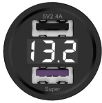 Ładowarka samochodowa Somostel DUAL USB SMS-A89 + kabel USB-C- czerwona