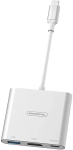 Adapter USB-A-USB-C-HDMI 4K Somostel biały