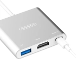 Adapter USB-A-USB-C-HDMI 4K Somostel biały