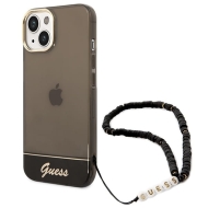 Guess GUHCP14MHGCOHK iPhone 14 Plus / 15 Plus 6.7" czarny/black hardcase Translucent Pearl Strap