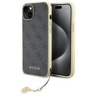 Guess GUHCP15MGF4GGR iPhone 15 Plus / 14 Plus 6.7" szary/grey hardcase 4G Charms Collection