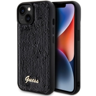 Guess GUHCP15SPSFDGSK iPhone 15 / 14 / 13 6.1" czarny/black hardcase Sequin Script Metal