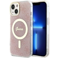 Guess GUHMP14MH4STP iPhone 14 Plus / 15 Plus 6.7" różowy/pink hardcase 4G MagSafe