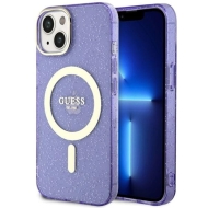 Guess GUHMP14MHCMCGU iPhone 14 Plus / 15 Plus 6.7" purpurowy/purple hardcase Glitter Gold MagSafe